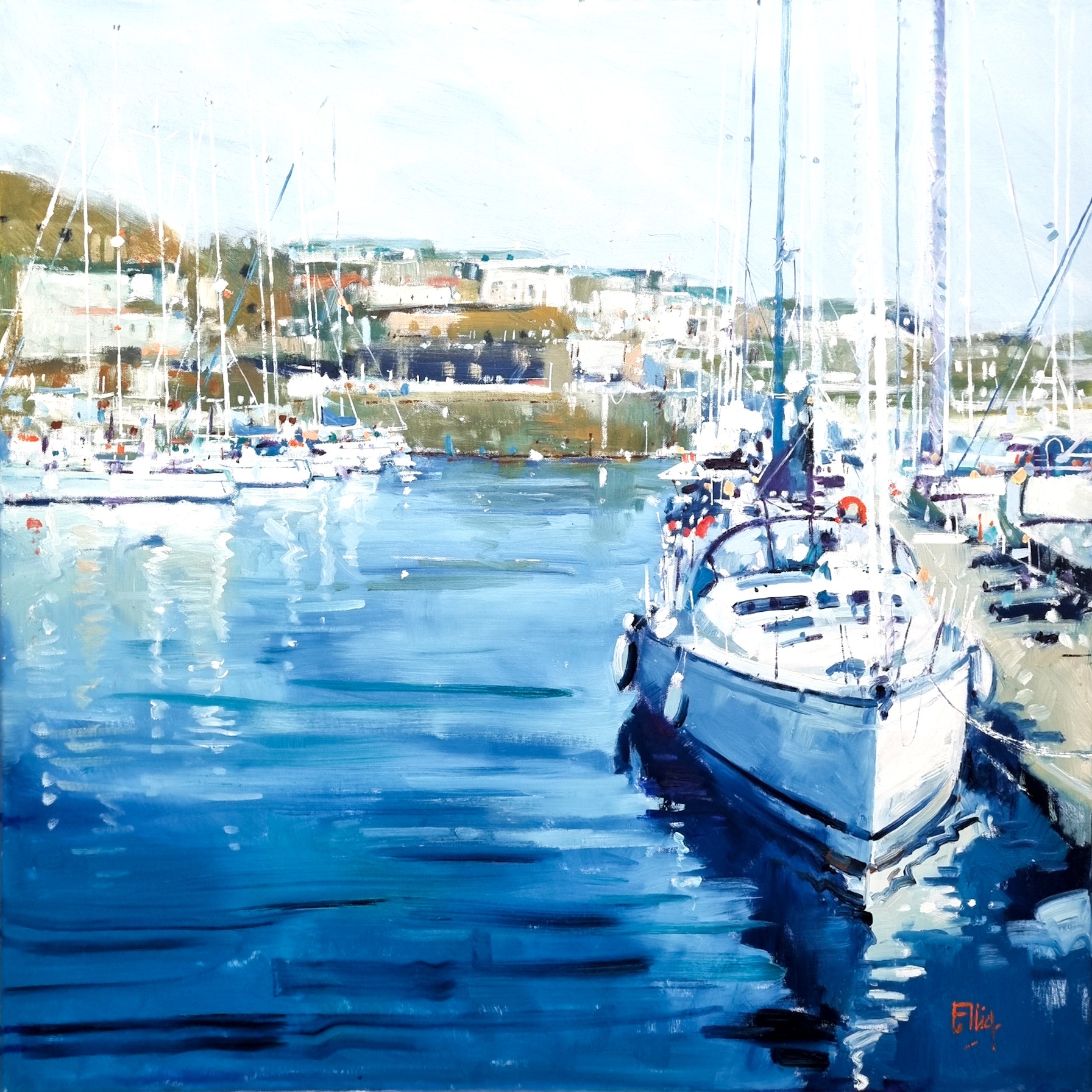 'St. Peter Port, Inner Harbour' by artist Ian Elliot